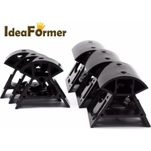 3D Printer Plastic Material Black Vertex Corners 3pcs bottom+3pcs top Kossel Reprap 3D printer parts 2020 profile high quality