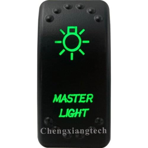 5 PINS 12V 24V Waterproof Car Boat Marine Bus Truck Green LED Light Rocker Switch Master Light for ARB CARLING NARVA 4x4 Style