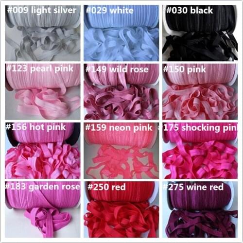 51colors!!!solid Fold Over Elastic 100yards per color,pls note color number when place order,or I will sent anyone
