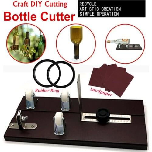 Beer Wine Jar Accurate Cutting Machine 3-10mm DIY Recycle Cutting Tool Kit Glass Bottle Cutter Aluminum Alloy Smoothly Cutting