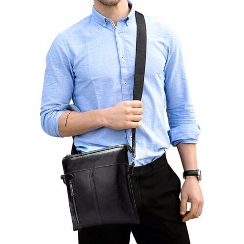 Brand Men Shoulder Bags Fashion Leather Crossbody Bag For Men Small Laptop Men Breifcase Retro Travel Men Handbags