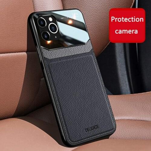 For iPhone 12 11 Pro Max Mini X XS Max XR 6 6s 7 8 Plus Case PU Leather Resistance Drop-proof Eye Protection Soft Cover Funda