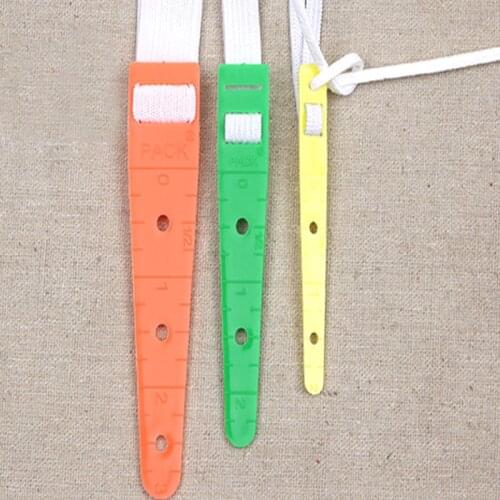 3 Sizes Colorized Plastic Wear Elastic Band Tool Elastic Rope Threaders Handle Craft Sewing DIY Tools