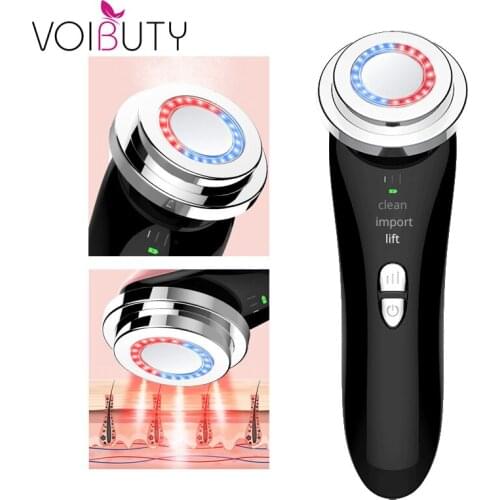 Electric Beauty Instrument LED Photon Heating Therapy Facial Skin Care Tool Device Face Lifting Tighten Massager Beauty Machine