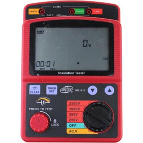 High Voltage Digital Insulation Resistance Meter Insulation Tester GM3123