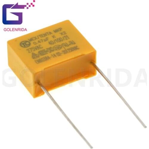10pcs 470nF capacitor X2 capacitor 275VAC Pitch 15mm X2 Polypropylene film capacitor 0.47uF 474K