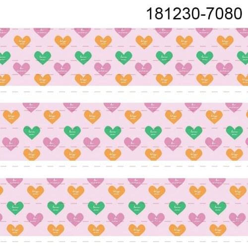 Love Valentines Day Grosgrain/Satin Ribbon 5 Yards 22mm/25mm/38mm/50mm/75mm Printed for DIY Hair Bow Party Supplies