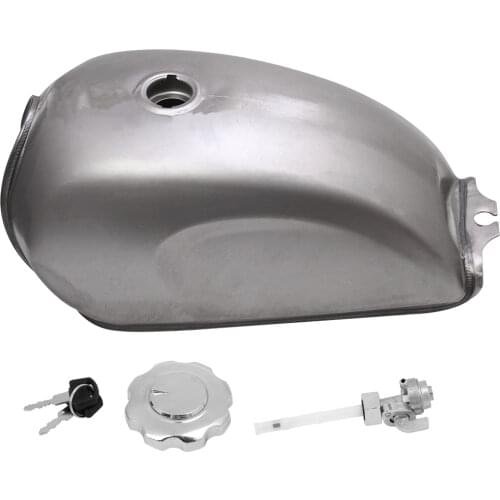 Unpainted Universal Motorcycle 9L Gas Fuel Tank Oil Box Raw Bare Metal Cafe Racer Scrambler For CFMOTO Mandrill