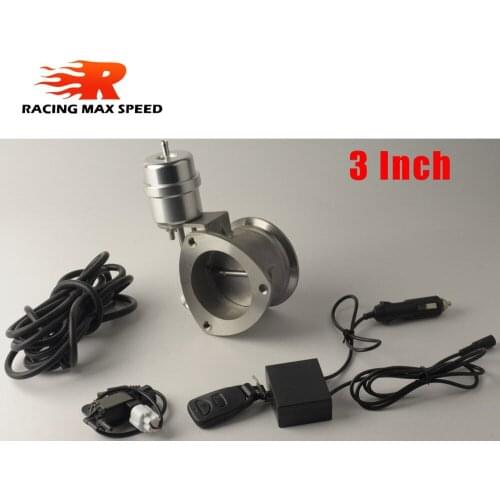 New 3.0 inch 76mm 1Bar Vacuum Exhaust Cutout Valve Open Style Wireless Remote Controller Set
