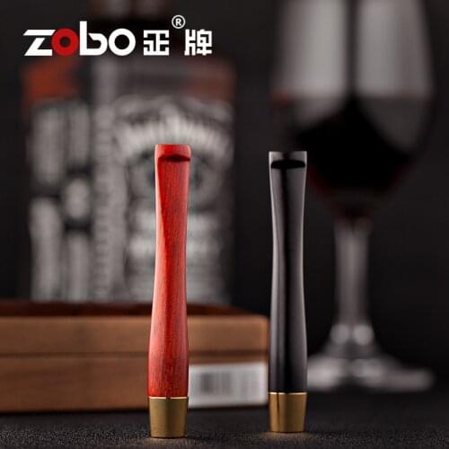 Recycle Cleanable Cigarette Filter Food Grade Red Black Ebony Metal Cigarette Holder Mouthpiece Filtration Cleaning holder box