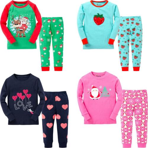Phoebe Cat Kids Pajamas Sets Boys Dinosaur Sleepwear Children Christmas Nightwear Baby Girls Zebra Tiger Butterfly Owl Pyjamas