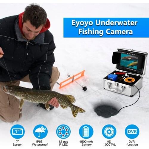 Eyoyo WF01 Underwater Ice Fishing Camera 12pcs Led Fishfinder Winter Fish Finder Carp Fishing Tackle Accessories Video Camera