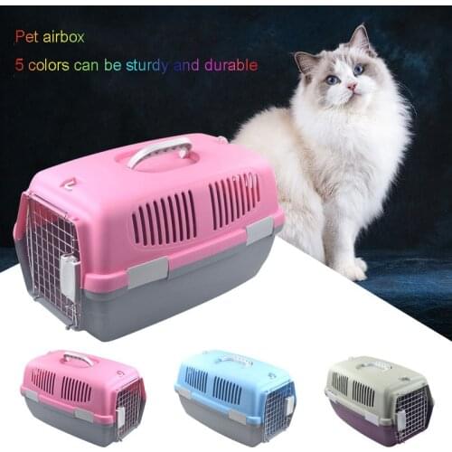 Popular Pet Products Carrier For Cat Small Plastic Cage A Small Pet Transportation Cage Teddy Baume Air Box Car Accessories