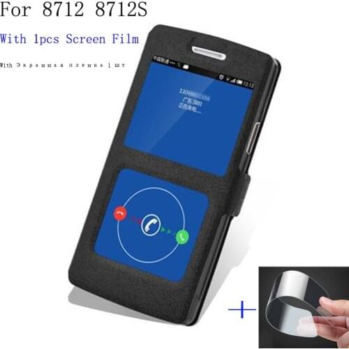 Luxury phone case For Coolpad 8712 8712S Case back Cover Flip Leather Smart View Window Shell 8712 S Phone Holster case