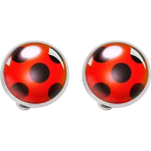 NEW Fashion Ear Clip Earrings for Women Anime Jewelry Cosplay Circle and Ladies Polka Dot Earrings Girls Party Gifts