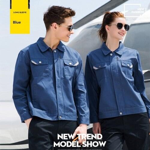 Maintenance Service Garage Men Women Repairman Cotton Mechanic Working Overalls Long Sleeve Workshop Uniforms,C10