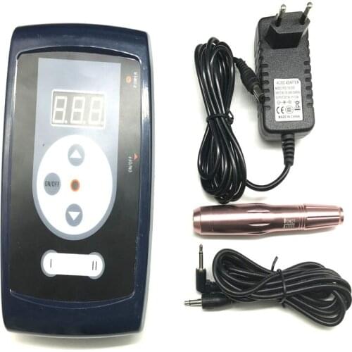 LCD Screen Swiss Motor Permanent Makeup Eyebrow Lips Tattoo Machine EasyClick Needles For Rotary Dermographe Kit