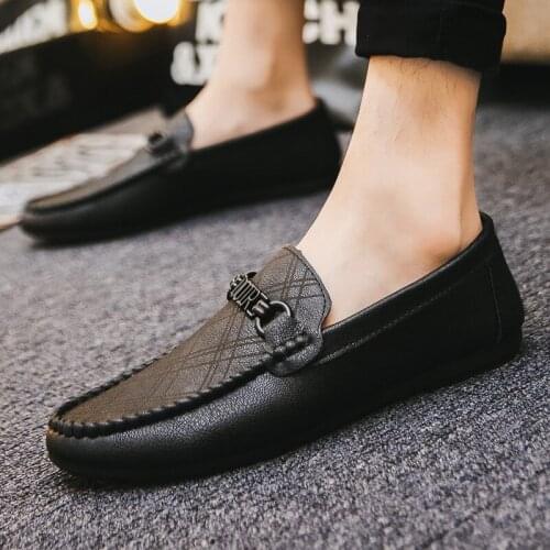 Spring and summer new boys black casual personality peas shoes male students trend comfortable shoes social lazy shoes men