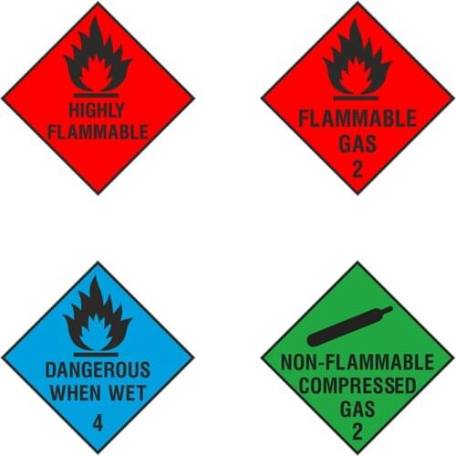 Funny Fashion Car Stickers Various Types of Fire Signs Decals Car Window Motorcycle Warning Sign Vinyl KK PVC 13cm X 13cm