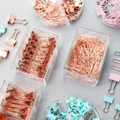72pcs Metal Paper Clip Multipurpose Thumbtacks Office Document Long Tail Clips