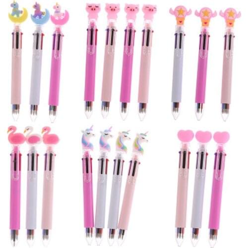 1pcs Unicorn Gel Pen 6 Colors Novelty Stationery Gel Pens Student Cute Kawaii Pen Black Signature Pen Kawaii School Supplies