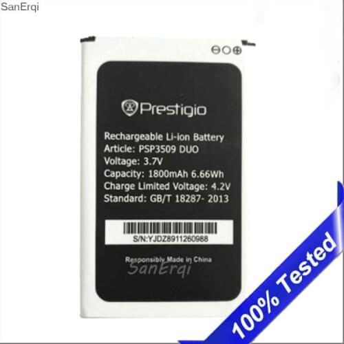 10pcs 1800mAh PSP3509 DUO Replacement Battery For Prestigio Wize D3 E3 K3 PSP3509 DUO PSP 3509 Phone battery