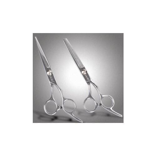 2pcs Flat + Teeth Scissors 6.0 inch Hair Scissors pro tesoura hairdressing salon products styling tools free shipping