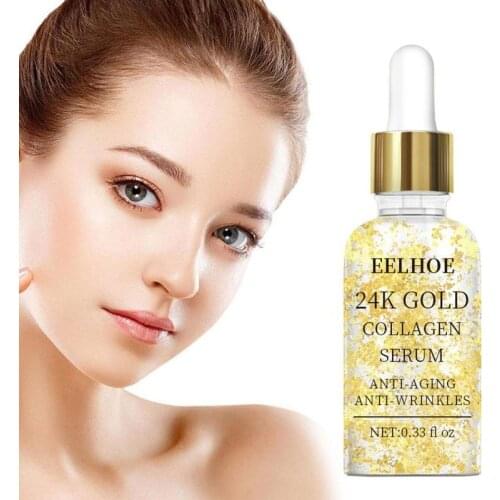 24K Gold Tense Moisture Essence Pure Hyaluronic Acid Care Gold Acid Skin Essence Liquid Nicotinamide Serum Anti-Wrinkle