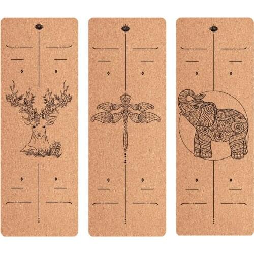 4mm Cork TPE Yoga Mat 183*65cm Printed Non-slip Mat Home Fitness Pad Gymnastics Pilates Training Sport Beginners Mat Customized