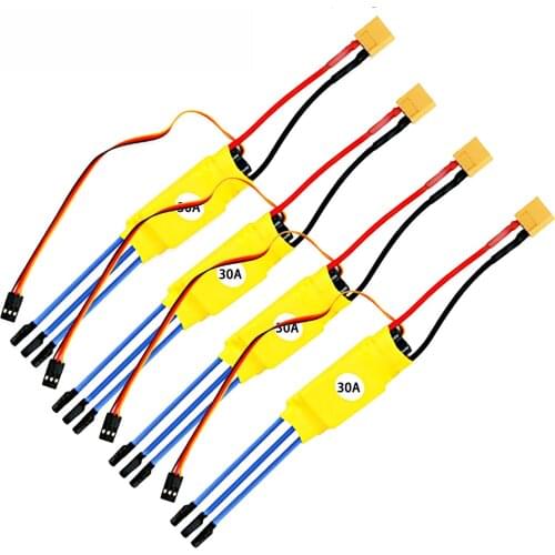 4PCS/lot XXD HW 30A/40A ESC Brushless Motor Speed Controller RC BEC T-rex Helicopter Boat for F450 F550 Mini Quadcopter Drone