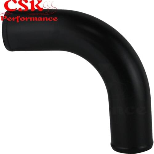90 Degree 63mm 2.5" Aluminum Intercooler Intake Pipe Piping Tube Hose Black