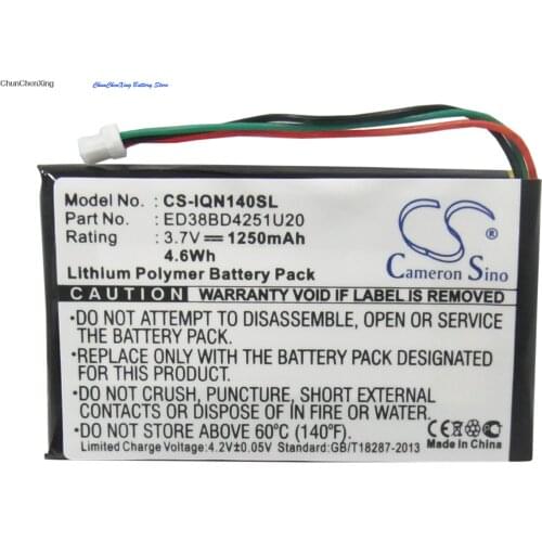 Cameron Sino 1250mAh Battery ED38BD4251U20 for Garmin Nuvi 1400, 1450, 1450T, 1490LMT, 1490T, 1490T Pro