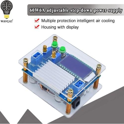 DC DC Automatic Boost/Buck Converter CC CV Power Module 0.5-30V 6A 60W Adjustable Regulated power supply Voltmeter ammeter