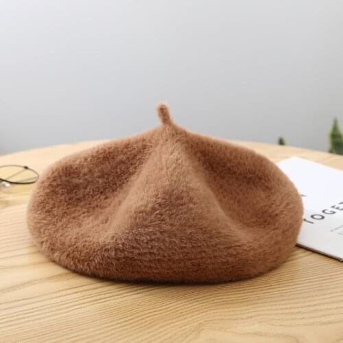 Berets women wool felt beret ladies winter vintage warm walking hat fashion elegant British style ladies hat