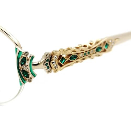 Free Shipping Diamond Vision Auth Janpanse "Fiat Lux" Original Brand Luxurious with ZirconTitanium Women Myopia Eyeglasses