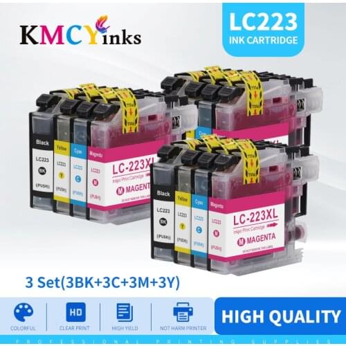 KMCYinks LC 223 XL Ink Cartridges for Brother LC223 LC221 DCP-J562DW DCP-J4120DW MFC-J480DW MFC-J680DW MFC-J880DW MFC-J4620DW
