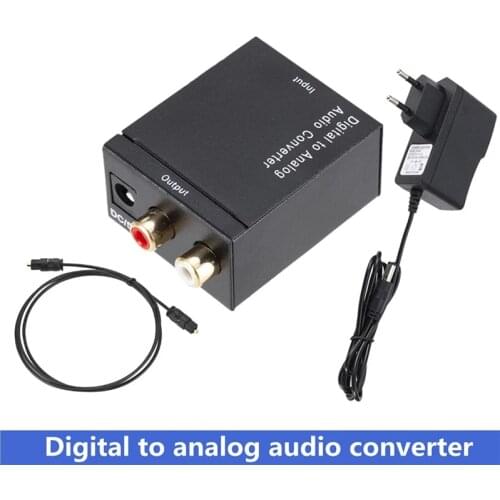 Digital To Analog Audio Converter Digital Optical Coaxcoaxialtoslink To Analog Rca L/r Audio Converter Adapter Amplifier