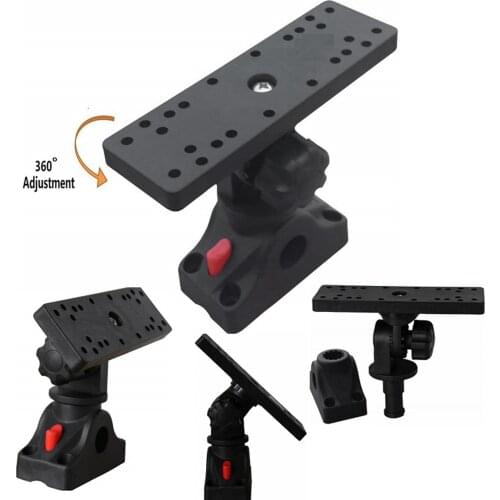 1pc Marine Fish Finder Holder Fishfinder Boat Support 360 Degree Rotating Marine Electronic Mount Mounting Plate System