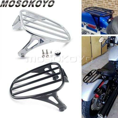 For Harley Softail Slim Street Bob FLSL FXBB 2018 2019 2020 2021 Motorcycle Solo Seat Luggage Carrier Support Shelf Frame Rack