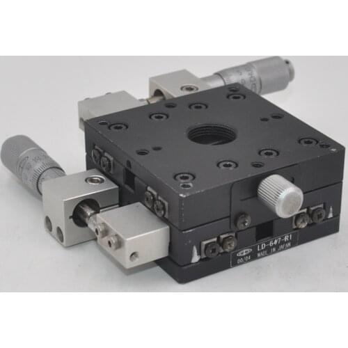 XY axis two-dimensional CHUO LD-647-S1 R1 manual high-precision displacement translation sliding table integrated table aluminum