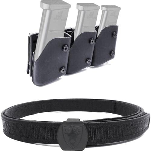 IPSC USPSA IDPA Competition High Speed Shooting Accessory 1x Belt & 3x Fast Draw Pistol Magazine Pouch Mag Carrier Holster