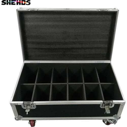 Flight Case Fast Shipping With 12 Pieces Disco DJ Flat SlimPar Quad 7x12W RGBW Color Mixing LED DMX Light Uplighting