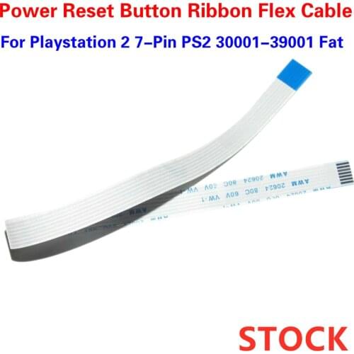 Power Reset Button Ribbon Flex Cable For Playstation 2 7-Pin PS2 30001-39001 Fat