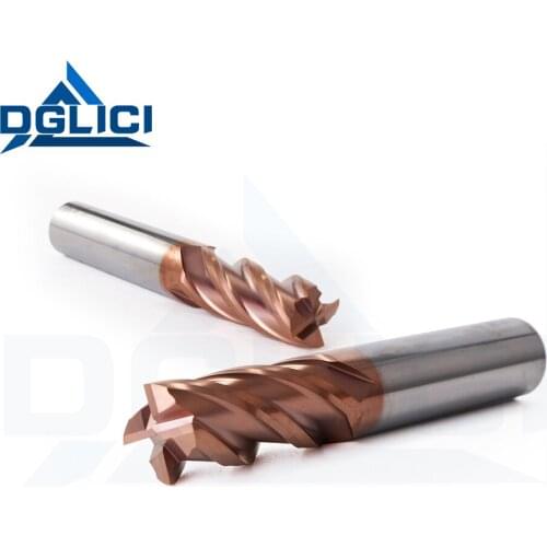 GDLICI Carbide Milling Cutter 6mm Tungsten Steel End Mill HRC55 Endmill Cnc Router Bits 4mm 6mm 8mm 10mm Round Shank 4 Flute
