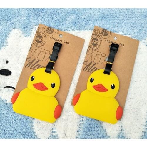 LISM B Duck Anime Travel Accessories Luggage Tag Suitcase ID Address Portable Tags Holder Baggage Label New