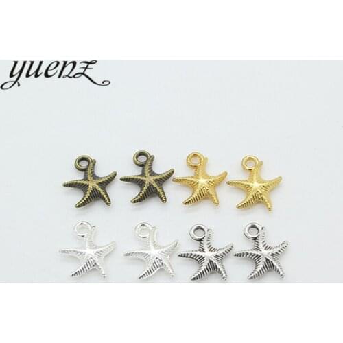 YuenZ 15pcs 4color Antique Sliver Animal starfish Charm DIY metal charms for jewelry making 16*14mm D702