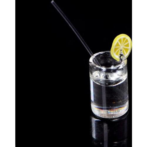 Resin Mini Lemon Water Cup 1:12 Dollhouse Miniature Dollhouse Accessories Cups Toy Mini Decoration Gifts