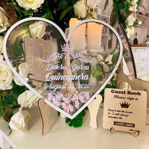 Custom transparent Baby Shower birthday Crown Guest Book, Drop Box, Baptism Guest Book Alternative, Christening Wishes Guestbook