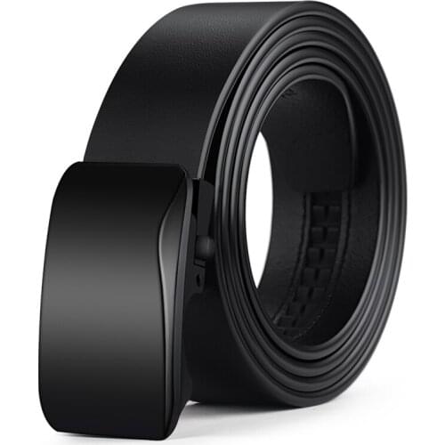 WilliamPolo mens belt luxury brand automatic buckle belt original cowhide classic business casual belt 18379p