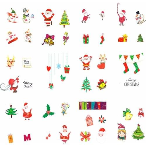 LCJ Christmas Design DIY Decals Nails Art Water Transfer Printing Stickers Accessories For Manicure Salon